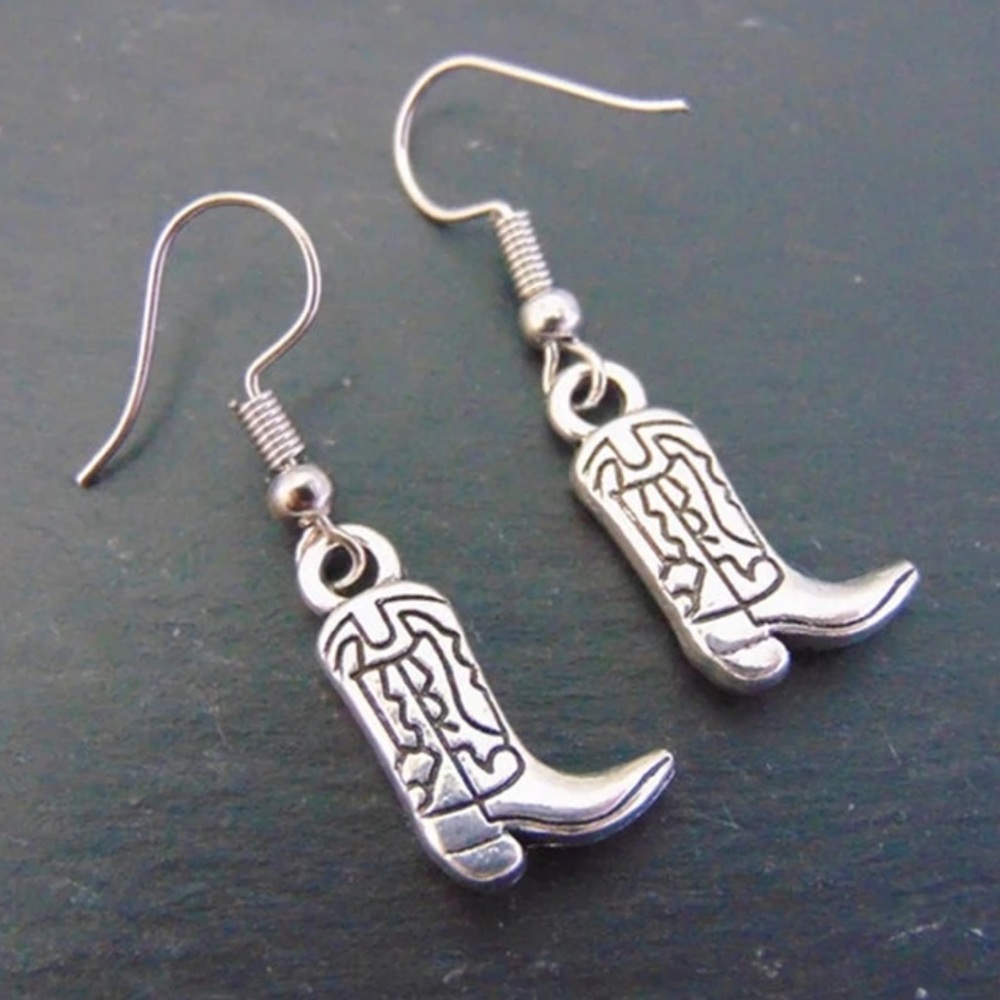 Cowboy Boot Western Earrings - Picture 1 of 2